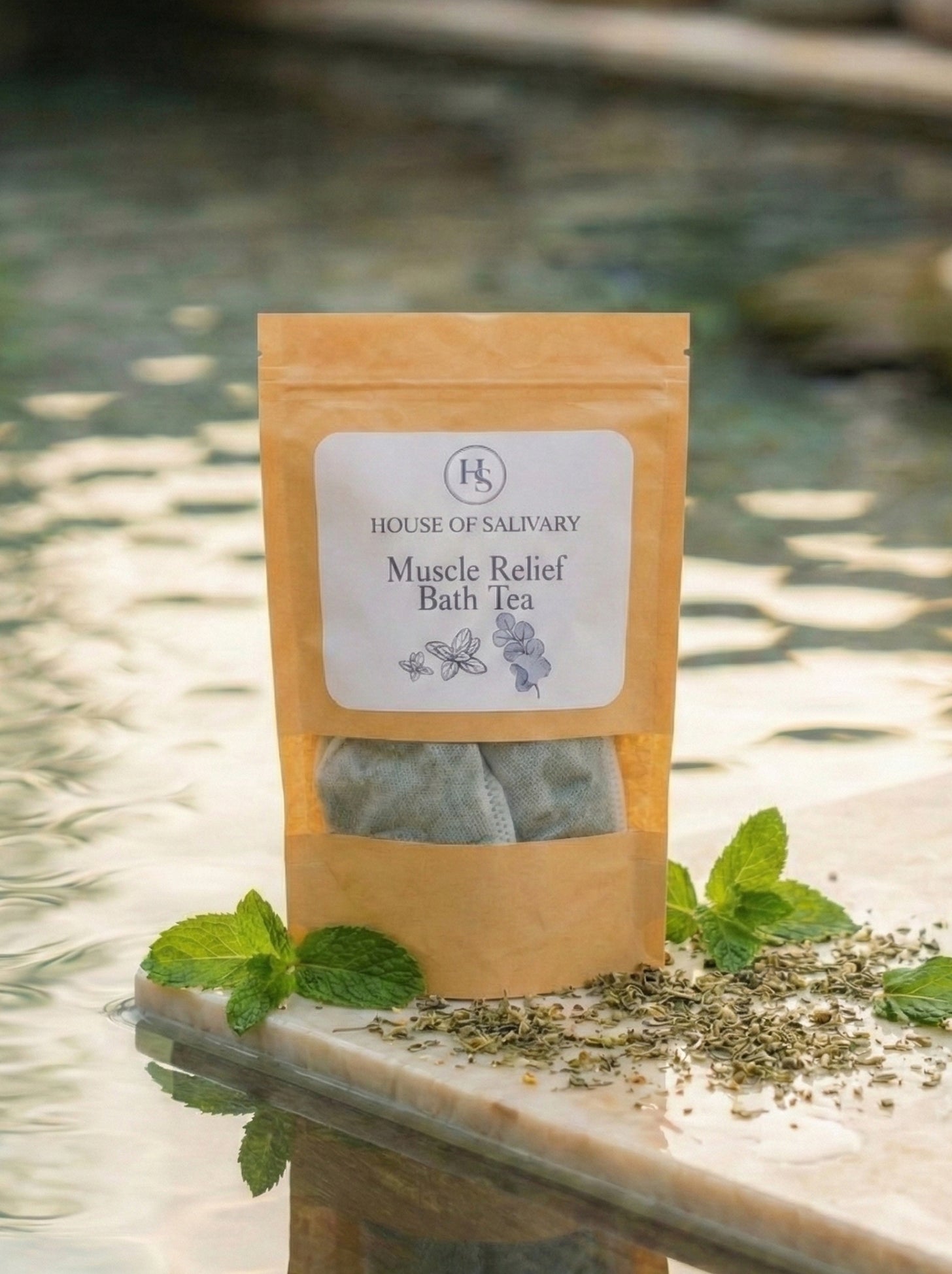 muscle relief<br>bath tea
